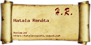 Hatala Renáta névjegykártya